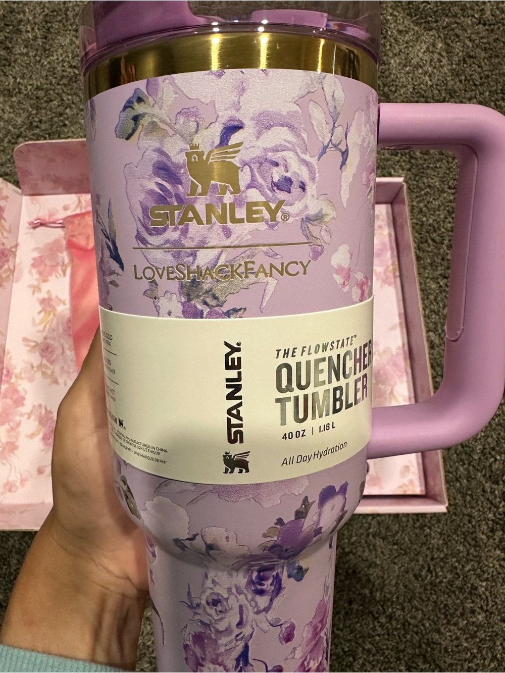 Stanley X Quencher H2 Tumbler - Purple Floral - Picture 2 of 4